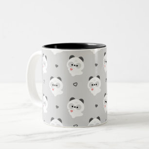 Schattige Liefde Panda Tweekleurige Koffiemok