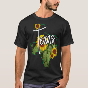 Schattige Liefde Texas State Cactus Zonnebloem Lie T-shirt