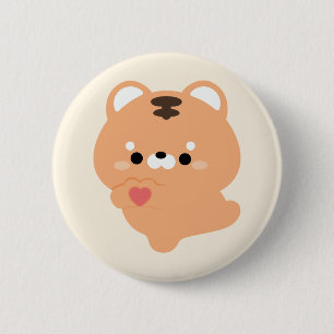 Schattige Liefde Tijger Ronde Button 5,7 Cm