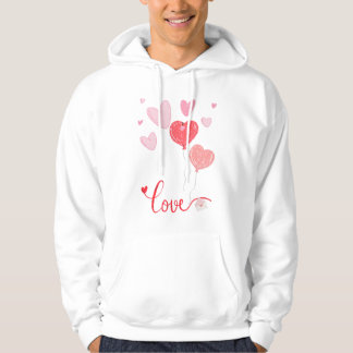 Schattige Liefdesballonnen & Harten – Schattigee V Hoodie