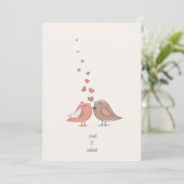 schattige liefdesbruidjes kaart (Staand voorkant)