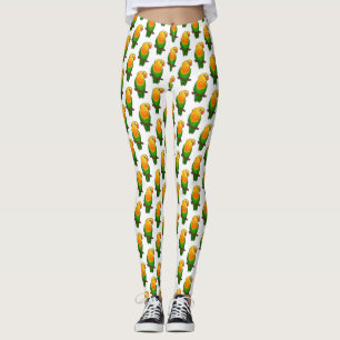 Schattige liefdesvogel cartoon papegaai leggings