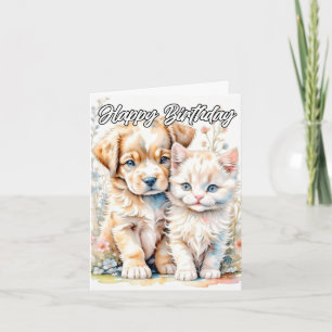 Schattige Liefhebbende Vrienden Voor Altijd Gelu Kaart