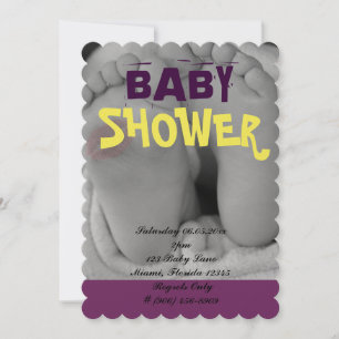 Schattige Lieve Baby Shower Wieg Nursery Voetafdru Kaart