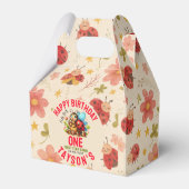 Schattige lieveheersbeestje 1e verjaardag | Bug Th Bedankdoosjes (Achterkant)
