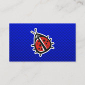 Schattige lieveheersbeestje; blauw visitekaartje (Achterkant)