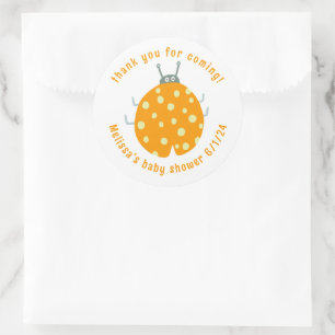 Schattige lieveheersbeestje dank u aangepaste Baby Ronde Sticker