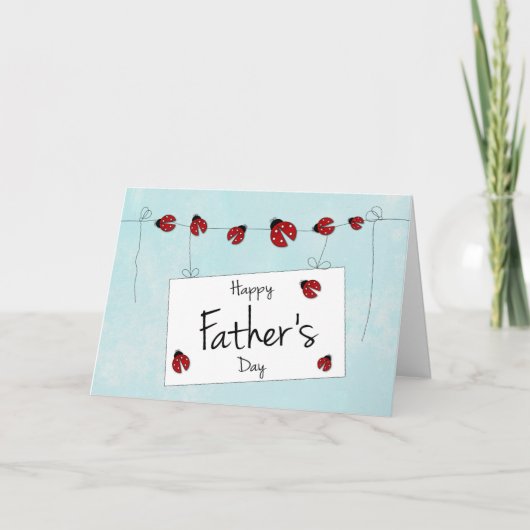 Schattige lieveheersbeestje ontwerp voor Vaderdag Kaart (Voorkant)