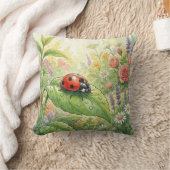 Schattige Lieveheersbeestje Op Een Blad Kleine Ins Kussen (Deken)