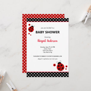 Schattige lieveheersbeestje polka dots Baby shower Kaart