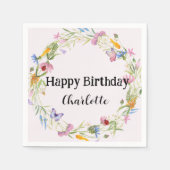 Schattige lieveheersbeestje vlinder madeliefje blo servet (Voorkant)