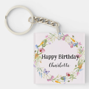 Schattige lieveheersbeestje vlinder madeliefje blo sleutelhanger