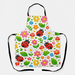 Schattige Lieveheersbeestjes Bloemrijke Kinderen m Schort