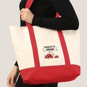 Schattige lieveheersbeestjes gepromoveerd tot oma tote bag