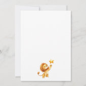 Schattige Lion Baby Boy Zwangerschap Aankondiging (Achterkant)