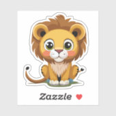 Schattige Lion Cartoon Karakter Sticker (Vel)