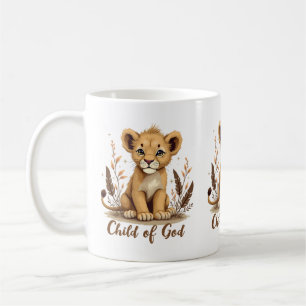 Schattige Lion Cub Christelijke kunst Faith Quote Koffiemok