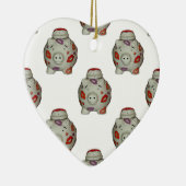 Schattige lipstick Pig Keramisch Ornament (Rechts)