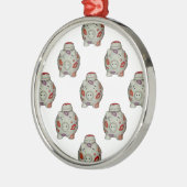 Schattige lipstick Pig Metalen Ornament (Links)