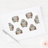 Schattige lipstick Pig Rechthoekige Sticker (Envelop)