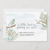 Schattige Little Bird Baby zwangerschapsaankondigi Kaart (Voorkant)