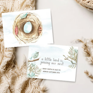 Schattige Little Bird Baby zwangerschapsaankondigi Kaart
