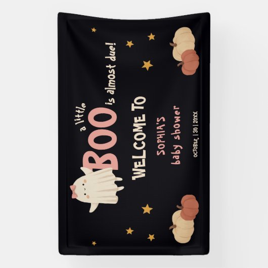 Schattige Little Boo Girl Halloween Baby shower We Spandoek (Verticaal)