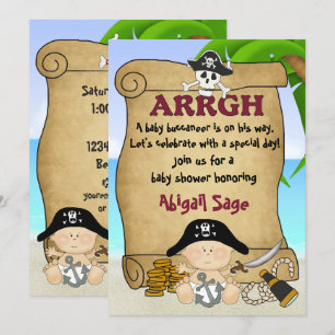 Schattige Little Buccaneer Pirate Baby shower Kaart