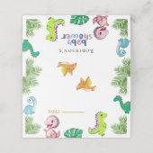 Schattige Little Dino Baby shower (Buitenkant ongevouwen)