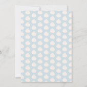 Schattige Little Dumpling Blue Hearts Baby shower Kaart (Achterkant)