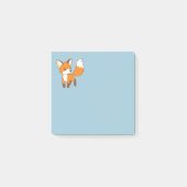 Schattige Little Fox Blue Post-it® Notes (Voorkant)