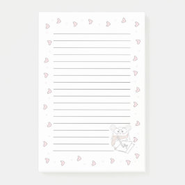 Schattige Little Hamster Hearts Monogram Post-it® Notes