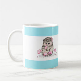 Schattige Little Hedgehog Blue White Koffiemok
