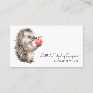 Schattige Little Hedgehog Daycare Visitekaartje
