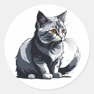 Schattige Little Kity Ronde Sticker