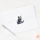 Schattige Little Kity Ronde Sticker (Envelop)