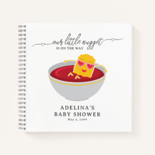 Schattige Little Nugget Meisje Baby shower Gastenb Notitieboek