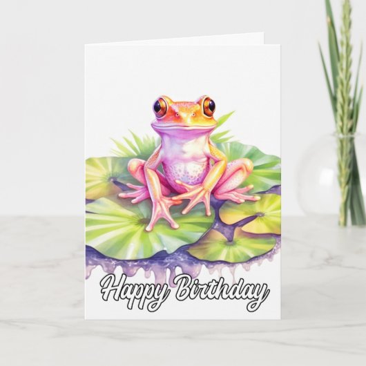 Schattige Little Resting Froggie Kaart (Voorkant)