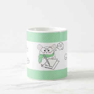 Schattige Little Smart Hamster Green Koffiemok