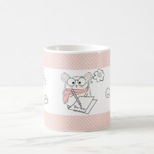 Schattige Little Smart Hamster Pink Koffiemok