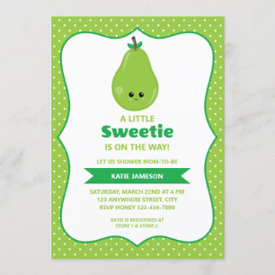 Schattige Little Sweetie Pear Baby shower Kaart