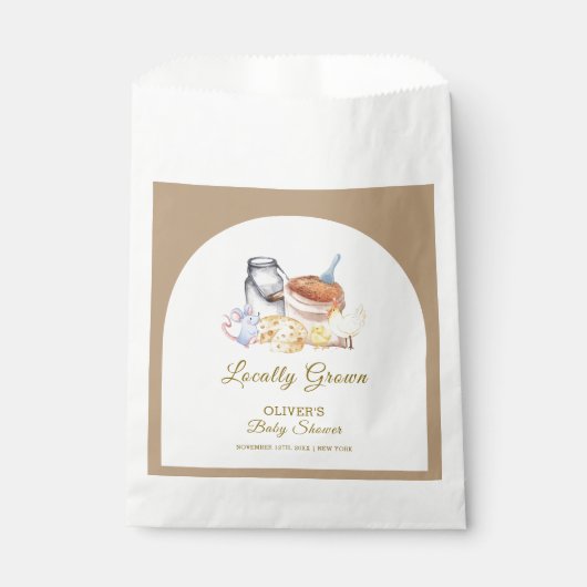 Schattige lokaal geteeld Boerderij Chicken Mouse B Bedankzakje (Voorkant)