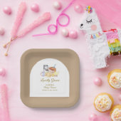 Schattige lokaal geteeld Boerderij Chicken Mouse B Papieren Bordje (Feest)