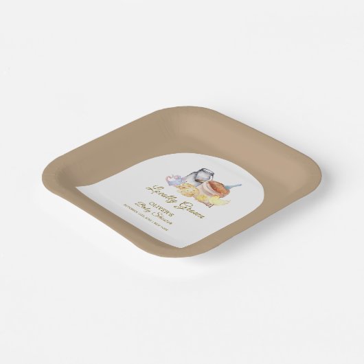 Schattige lokaal geteeld Boerderij Chicken Mouse B Papieren Bordje (Gebogen)