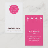 Schattige Lollipop Snoep Shoppe Visitekaartjes (Voorkant / Achterkant)
