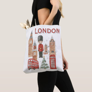 Schattige Londense stad Britse wacht, Big Ben & ro Draagtas