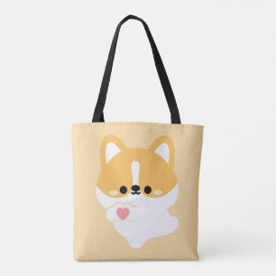Schattige Love Corgi Draagtas