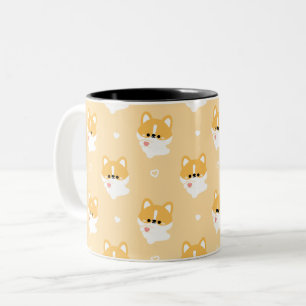Schattige Love Corgi Tweekleurige Koffiemok