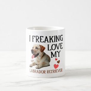 Schattige Love My Labrador Retriever Dog Koffiemok