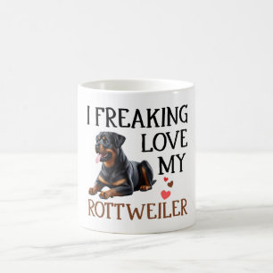 Schattige Love My Rottweiler Dog Koffiemok
